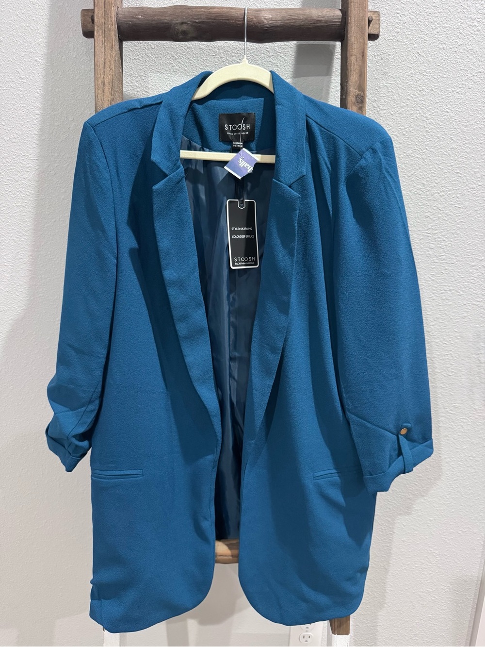 STOOSH Blue Women’s Blazer Jacket: XL